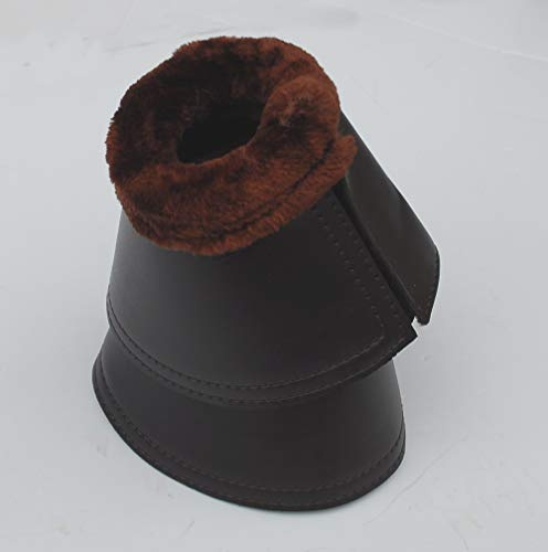 Rhinegold 0 Fleece Trim Neoprene Over-Reach Boots-L BRN Hufglocken, Braun/Braun, L