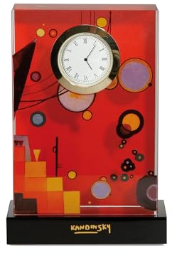 Goebel Schweres Rot - Tischuhr Artis Orbis Wassily Kandinsky Bunt Glas 67100071