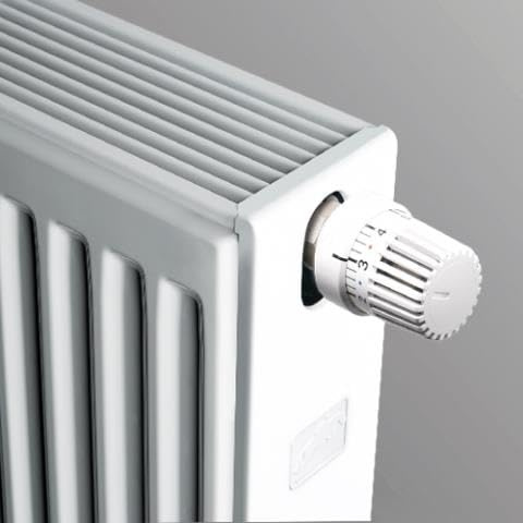 Brugman Universalheizkörper Uni 6 Profil Typ 600 x 1000 mm Kompaktheizkörper Heizkörper Ventilheizkörper inkl. Haltekonsolen und Ventileinsatz - 6 Anschlüsse (600 x 600 mm Typ 22)