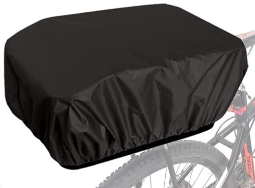 Bicycle Rear Rack Rain Cover Bike Trunk Rain Cover Black (35L Black, 35L)