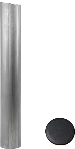 Pina DESIGN seit 1979 - Bodenhülse für Sonnensegel, aus rostfreiem V2A-Edelstahl, frostschutzsichere Bodenverankerung für Sonnensegelmasten inkl. Abdeckkappe (Ø108mm - für Ø101,6mm Rohre, 1m)