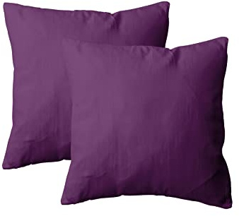 Amolavet Kissenbezug 80x80 Lila 2er Set Kopfkissenbezug 80x80 mit Hotelverschluss aus 100% Gebürsteter Mikrofaser Weich Pflegeleicht Formstabil für Alle Jahreszeiten