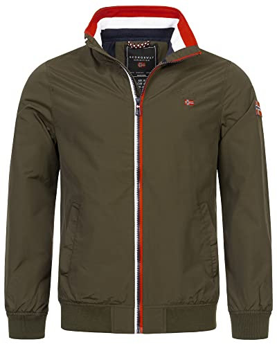 Geographical Norway övergångsjacka för män, vårjacka, sommarjacka, windbreaker Blouson Production H-H, färg: khaki, storlek: XXL