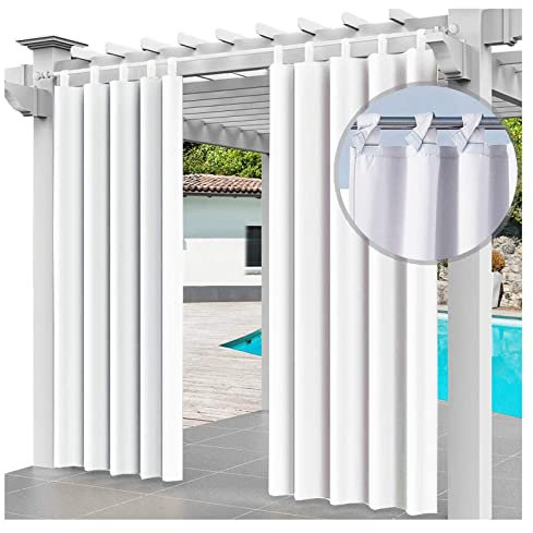 Outdoor Vorhang Wetterfest und Sonnenschutz Outdoor Vorhänge Wasserdicht Outdoor Vorhang Klettverschluss Geeignet für Fenster Pavillons und Balkone vorhänge Sichtschutz,1 Panele,162*244cm（W*H）