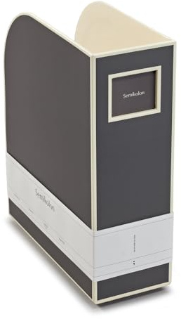 Semikolon 370094 Stehsammler A4 - Zeitschriften-Sammler, Dokumenten-Ordner, Format 10,5 x 26 x 31 cm - lava stone grau