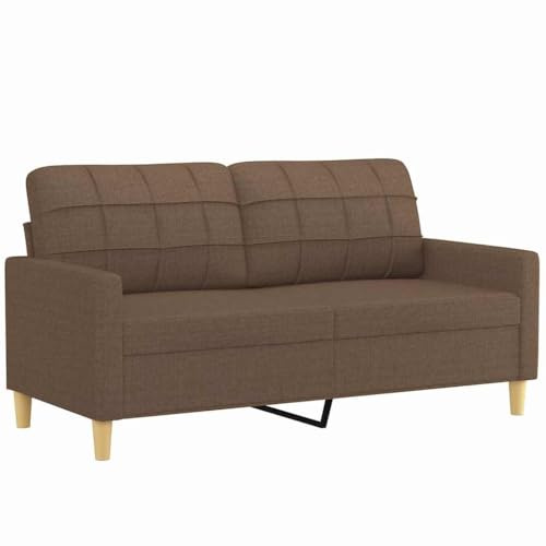 vidaXL 2-Sitzer-Sofa Braun 140 cm Stoff