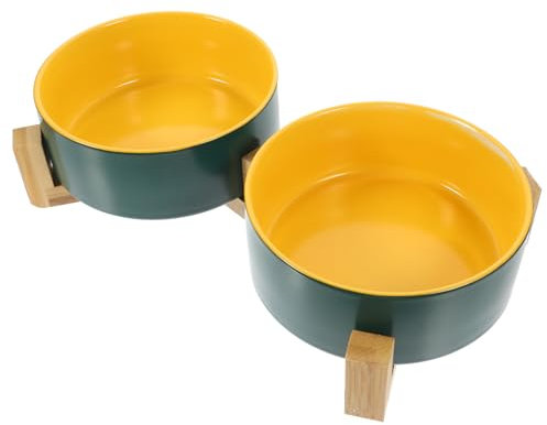 BESPORTBLE Gamelle Surélevée pour Chat Double Gamelle Alimentation pour Animal De Compagnie Pratique pour Chat Et Chien Facile à Nettoyer