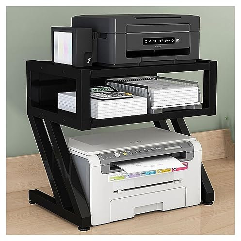 Drucker Regal Druckerregal Druckerständer Druckertisch 2-stufiger Desktop-Druckerständer Lagerregal Druckerregale Desktop-Finishing-Racks Ideal für kleine Räume Druckerregale Druckerregal (Farbe: Siy