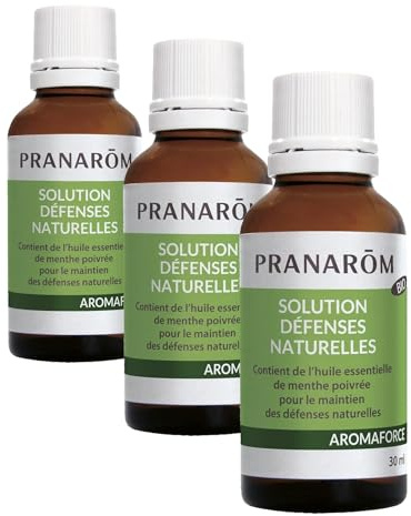 PRANARÔM - Aromaforce - Solution Défenses Naturelles - Synergie Huiles Essentielles 100% Bio - Maintient L'Immunité - 30ml (Lot de 3)