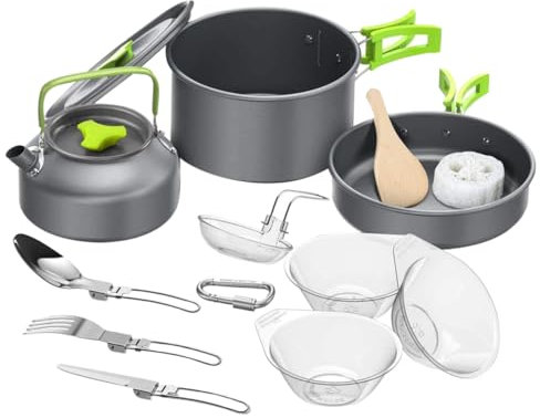MUSISALY 1ensemble Kit De Cuisine Portable Pour Camping De Ustensiles Bbq Et Vaisselle De Pique- Accessoires Pour Activités De Plein Air