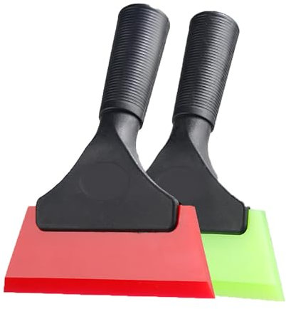 Window Squeegee with Handle,2 PCS Bathroom Squeegees Silicone Squeegee Mirrors Squeegees Car Window Squeegee Small Squeegee Car Film Scraper Decal Applicator for Glass Doors Mirror Car Windshield