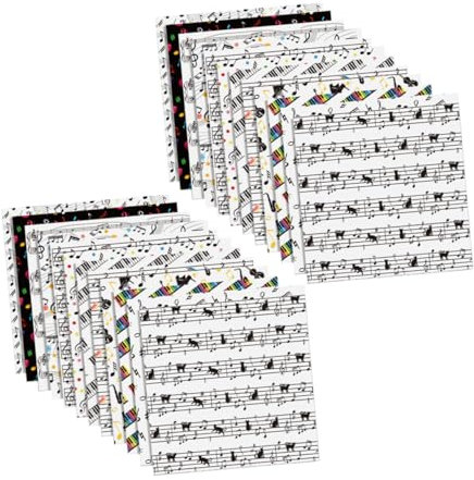 ADOCARN Bastelpapier Scrapbooking Material 24 Blatt 30cm Musiknoten Piano Gitarre Journal Selbstgemacht Papier Für Jugendliche Bastelprojekte Zuhause
