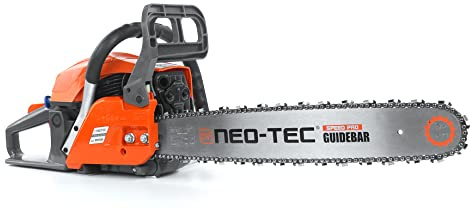 NEO-TEC 20 Inch 62CC Gas Powered Chainsaw 2-Cycle Petrol 3.5HP Handheld Reliable Motosierra De Gasolina for Tree Pruning Wood Cutting Firewood Preparation & Yard Maintenance