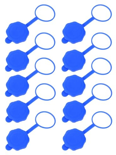 loyliawa Reusable Water Jug Lid 10pcs Reusable Silicone Gallon Water Jug Cap Leak-proof No Spill Universal Lid for 3/5 Gallon Water Bottles Food Grade Durable Replacement Water Dispenser Lid Blue