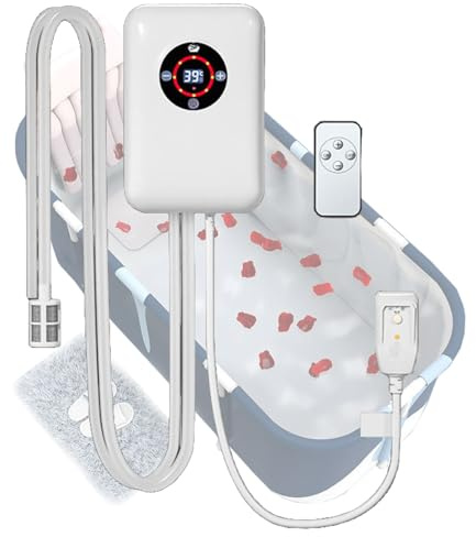 Weyot Chauffe-Eau Portable, température constante de 30 à 43 °C, avec Thermostat, pour Baignoire, Petite Piscine, Camping, Jacuzzi, Cadeau d'hiver, de Noël ou d'anniversaire.