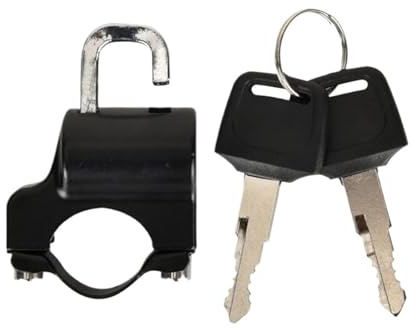 Lucchetto antifurto per casco, installazione con maniglia, universale per moto e moto elettriche, serratura in metallo 22 mm-24 mm con set di chiavi