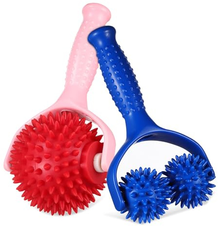 UPKOCH 2 Stück Handmassagegerät Handheld Massage Roller mit Ergonomischem Griff Vielseitig für Nacken Beine Rücken Leicht Tragbar zur Muskelentspannung und Schmerzlinderung