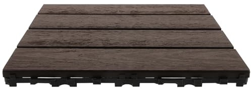 SOPOTUTU Piastrella Pavimento da Esterno Antiscivolo in Plastica Incastrabile per Giardino Cortile Balcone Facile da Montare Resistente e Leggera Decorazione Patio