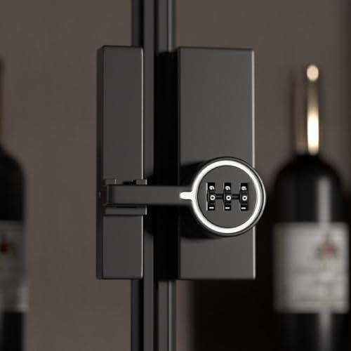 FACAIIO Cerradura de contraseña para perno de puerta de baño con construcción de aleación de zinc, 95 mm de longitud, compatible con espacio de marco de 19 mm y espacio de hoja de 34 mm
