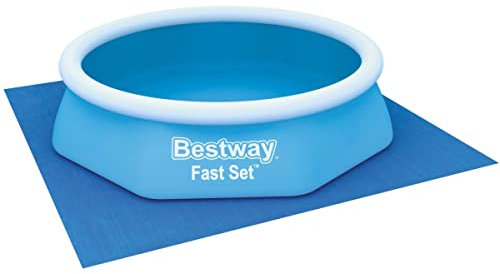 Bestway Flowclear™ quadratische Bodenplane, 274 x 274 cm, für Aufstellpools bis Ø 244 cm, blau