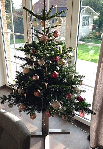 KTC Tec Tannenbaumständer Edelstahl 4-Bein Kreuz, H 400 Christbaumständer Weihnachtsbaumständer Weihnachtsbaum Halter Baumständer (1 Stück)