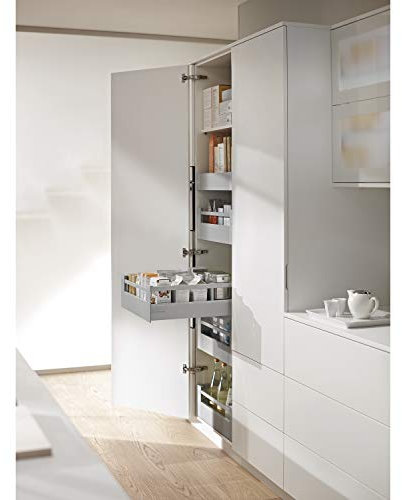 Blum Space Tower Tandembox antaro Schubladen-Set | Mit Reling, 30kg NL500mm, KB 450mm | grau