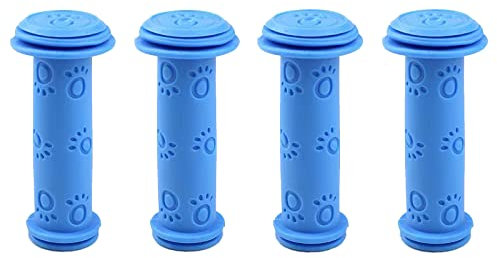 Winlauyet 2 Paar Fahrrad Gummi Lenker Griffe Lenkergriffe rutschfest Stoßfest für Kinderfahrrad Kinder Roller Scooter Geschenk (Blau)