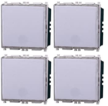 Pulsante Targa Portanome Campanello, Compatibile Con Vimar Plana (4 Pezzi)