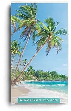 DaySpring - Beaches - 2024 – 2025 Palm Tree Planner - 28-Month - 2 Year Pocket Calendar (U0265)
