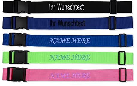 Personalisierter Gepäckgurt Benutzerdefinierter Verstellbarer Koffergurt mit Namen (1PACK)