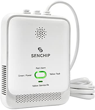 Monitor di gas Metano,Rilevatore di Gas, Sensore di perdite di Gas Naturale/Carbone, Alarma di gas plug-in adatto per cucina, Casa Mobile, Garage