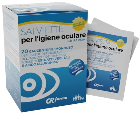 GR Farma Salviette per l'igiene Oculare, 20 garze sterili