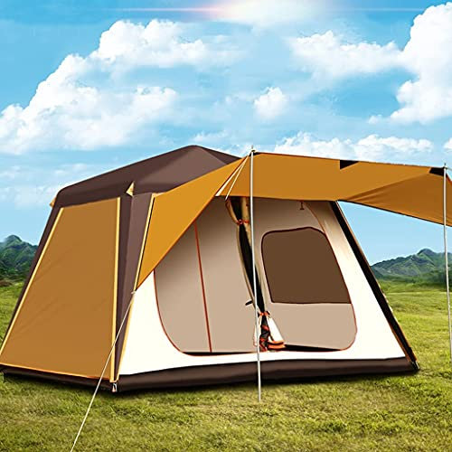 Großes Zelt, Camping-Zelte, Familienzelt mit Vorraum, feuchtigkeitsbeständige Matte, tragbares 4–6-Personen-Familien-Campingzelt, wasserdicht für Outdoor-Wanderstrand