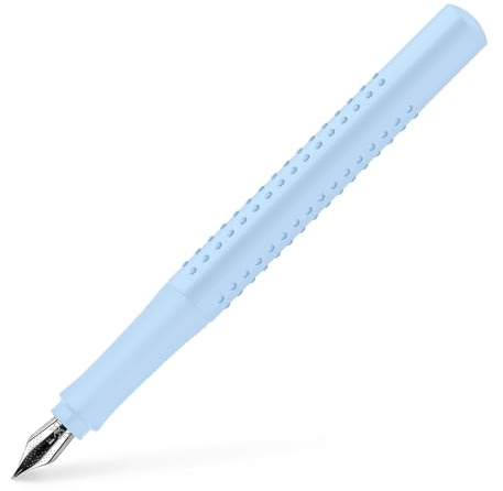 FABER-CASTELL - Füller GRIP 2010 Feder F Sky Blue | Füllfederhalter mit ergonomische Griffzone und Edelstahlfeder für besonders weiches Schreiben