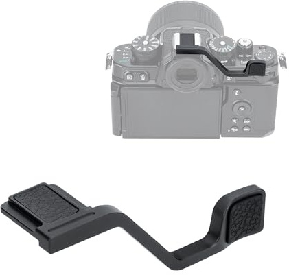 JJC ZF Metall Daumen Hoch Griff Thumbs Up Grip für Nikon Zf Kamera | Hot Shoe Mount Unterstützung Verbessert Handgriff aus Aluminiumlegierung, mit Mikrofaserleder- und Silikonpolstern