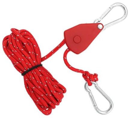 Zelt-Abspannseil mit Riemenscheibe, schnelle Einrichtung, Outdoor-Abspannleinen, reflektierendes Campingseil mit Einsteller für Camping, Wandern, reflektierendes Campingseil mit Einsteller, 4 Stück