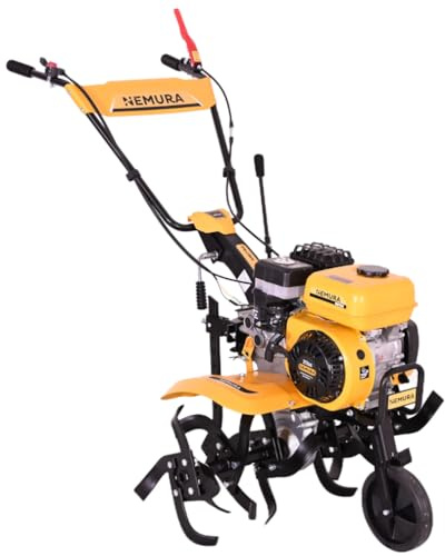 Nemura Motobineuse Thermique 212cm³- Coupe de 75cm - Puissante et Polyvalente - Moteur 4 Temps - Double Marche Avant et Arrière - Idéale pour Grand Jardin - Qualité Professionnelle - Marque Française