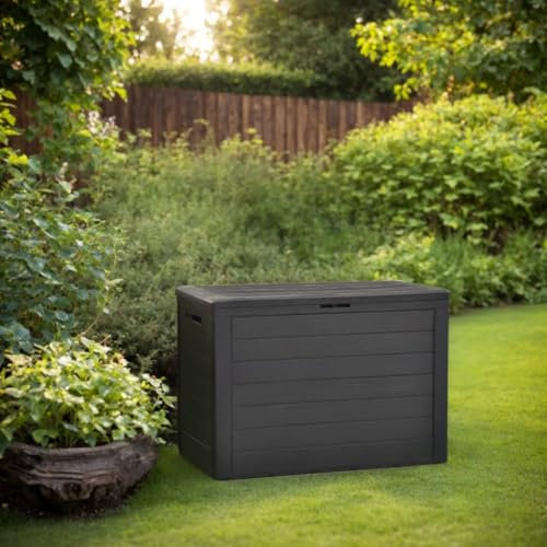Generisch Gartentruhe Anthrazit 78x44x55 cm,jiangboyue-49444