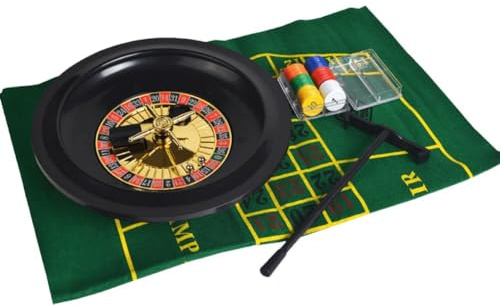 Wudaizhi Roulette Kasino Set 30,5 cm (10 tum) Spel med marker för bordsspel roligt för barfester