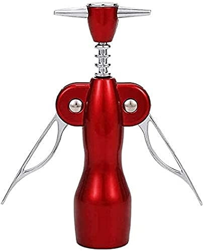VDLLQYN, Tapón de vino, sacacorchos de camarero, removedor de abridor de botellas de corcho y tapa de cerveza, utilizado en cocina, sacacorchos manuales premium for todo el vino,Sacacorchos Rojo Spri