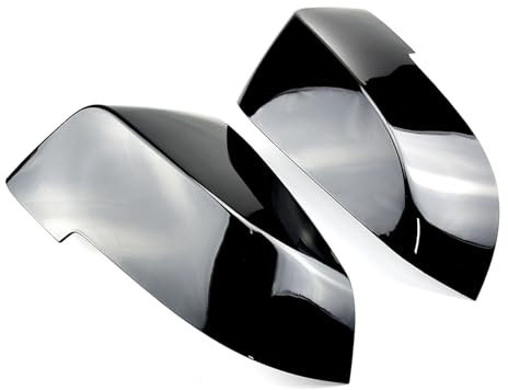 Auto-Rückspiegelgehäuse-Spiegelkappe Für BMW 5 Series F10 F11 2011-2015 Auto-Rückspiegelabdeckung Seitenflügel schützen Rahmenabdeckungen Carbonfaser-Stil Schale(Bright black)
