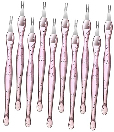 NIYANGLE 10pièces Outils De Manucure Fourchettes Multifonctionnelles Pour Élimination De Peau Morte Kit Pratique Pour Nail Art Et Soins Des