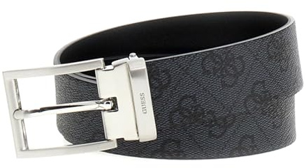 GUESS Gürtel Milano Adjustable & Reversible Belt H35 W95 Black schwarz kürzbar