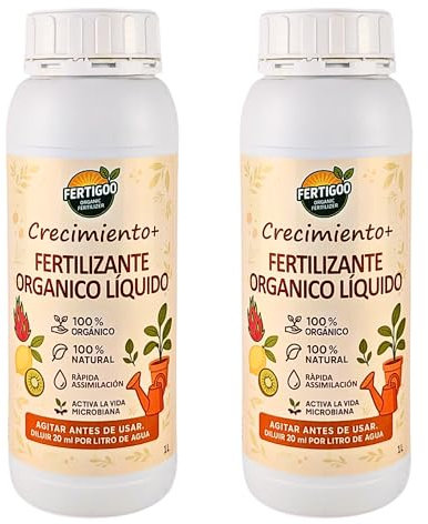 Fertigoo Abono Orgánico Líquido con Extra de Potasio 1L – Para Huerto, Tomates, Plantas, Flores y Frutas – Ideal para Crecimiento, Floración, Engorde de Hortalizas y Fructificación de Árboles