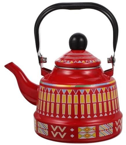 TOPBATHY Tetera Geométrica Vintage Para Estufa Inducción Hervidor De Agua Para Té O Vino Caliente 16X14X14Cm Ideal Para Reuniones Hogar Cocina