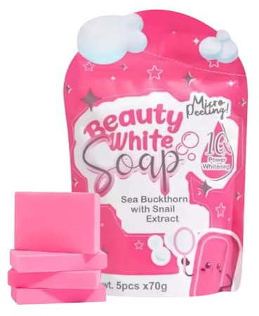 Sapone viso fisso, pulizia viso naturale, con estratto di lumache, per viso e bagno, 5 pezzi