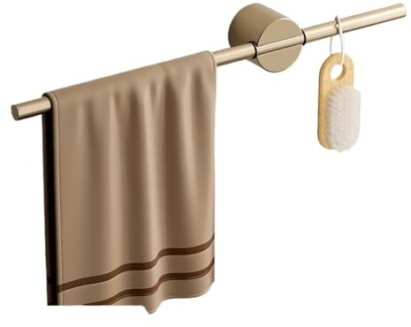 Étagère murale de salle de bain, barre porte-serviettes réglable en aluminium sans perçage, étagère de douche moderne et décoration d'intérieur, 50 cm, finition dorée