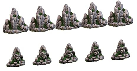 ibasenice 1 Juego Adornos De Rocalla Artificiales para Decoración De Jardín De Miniaturas De para Paisajismo Y Decoración De Micro Y Exterior 10 Piezas