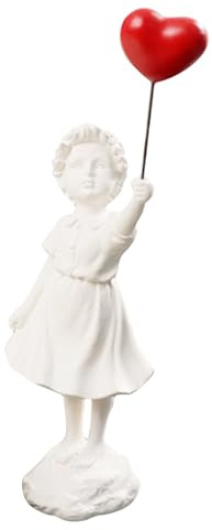 Palloncino Volante Ragazza - Ragazza Con Statuetta Di Palloncino | Palloncini Da Collezionare In Resina | Sculture D'arte moderne per la decorazione domestica, soggiorno, studio, decorazioni Studio