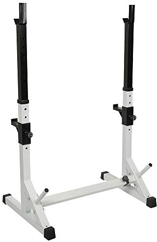 Homewell Squat Rack, Verstellbare Kniebeugenständer Langhantelablage, Höhenverstellbarer, Hantelablage bis 200 kg für Sportstudio Zuhause